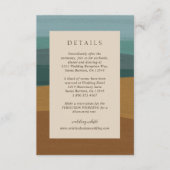 Abstracte kust chique moderne bruiloft informatiekaartje (Voorkant)