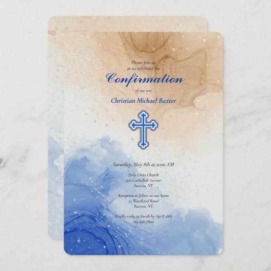 Abstracte Kust Kaart (Voorkant / Achterkant)