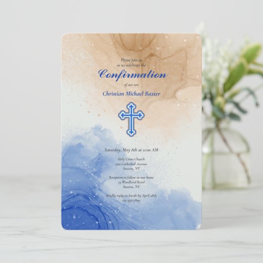 Abstracte Kust Kaart (Staand voorkant)