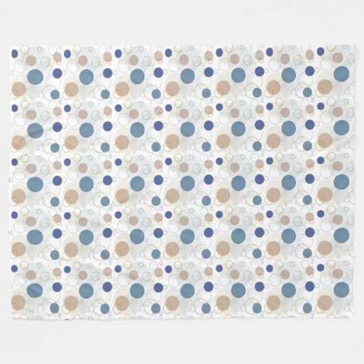Abstracte Kustcirkels in Strandkleuren Fleece Deken (Voorkant (Horizontaal))