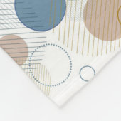 Abstracte Kustcirkels in Strandkleuren Fleece Deken (Hoek)