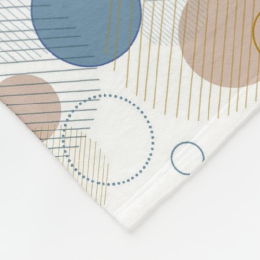 Abstracte Kustcirkels in Strandkleuren Fleece Deken (Hoek)