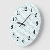 Abstracte Kustgolf Patroon Grote klok (Hoek)