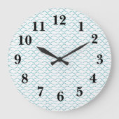 Abstracte Kustgolf Patroon Grote klok (Voorkant)