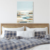 Abstracte kustschildering canvas afdruk (Insitu (Slaapkamer))