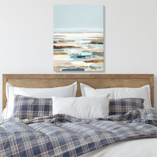 Abstracte kustschildering canvas afdruk (Insitu (Slaapkamer))