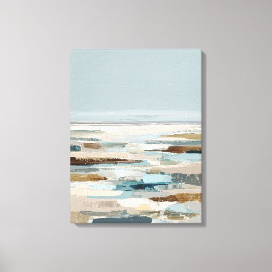 Abstracte kustschildering canvas afdruk (Voorkant)