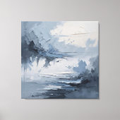 Abstracte Kustsereniteit – Textured Ocean & Sky i Canvas Afdruk (Voorkant)