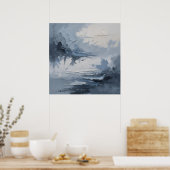 Abstracte Kustsereniteit – Textured Ocean & Sky i Poster (Keuken)