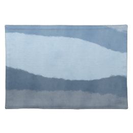 Abstracte kustshadden van Blauwe Kleding Placemat