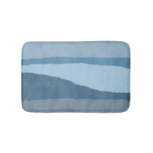 Abstracte kustshadden van Blue Bath Mat