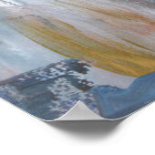 Abstracte Kustwaterval Poster (Hoek)
