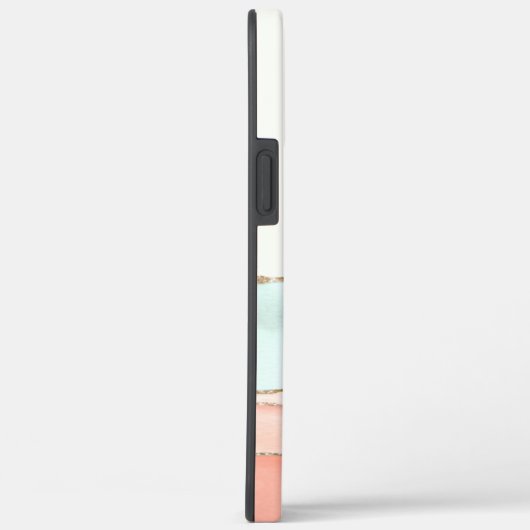 Abstracte kustWaterverf met naam en monogram Case-Mate iPhone Case (Achterkant / Rechts)