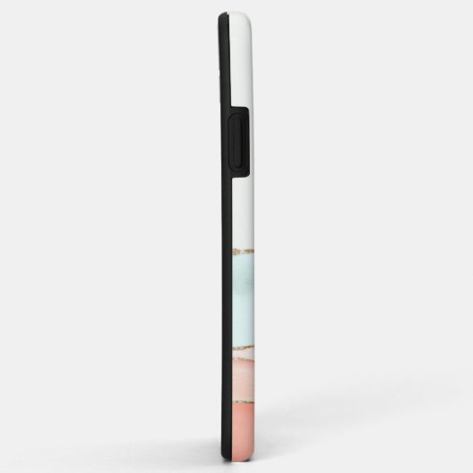 Abstracte kustWaterverf met naam en monogram Case-Mate iPhone Case (Achterkant/rechts)