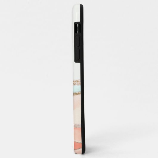 Abstracte kustWaterverf met naam en monogram Case-Mate iPhone Case (Achterkant/links)