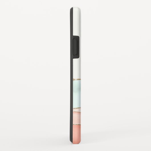 Abstracte kustWaterverf met naam en monogram Case-Mate iPhone Case (Achterkant/rechts)