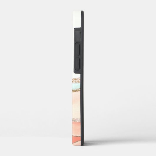 Abstracte kustWaterverf met naam en monogram Case-Mate iPhone Case (Achterkant / Links)