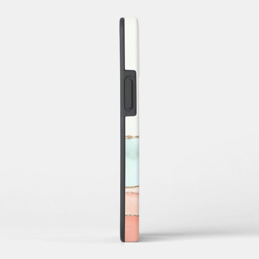 Abstracte kustWaterverf met naam en monogram Case-Mate iPhone Case (Achterkant / Rechts)