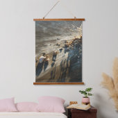 Abstracte kustzandgolftextuurkunst hangend wandkleed (Slaapkamer)