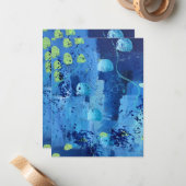 Abstracte kwallen Note Kaart Notitiekaartje (Voorkant / Achterkant in situ)