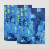 Abstracte kwallen Note Kaart Notitiekaartje (Voorkant / Achterkant)