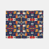 Abstracte Kwaststreek Dekbed Fleece Deken (Voorkant (Horizontaal))