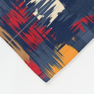 Abstracte Kwaststreek Dekbed Fleece Deken