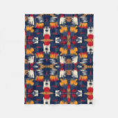 Abstracte Kwaststreek Dekbed Fleece Deken (Voorkant)