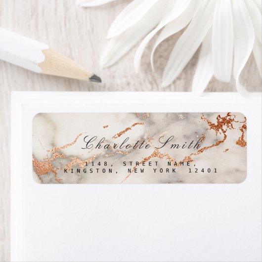 Abstracte labels voor het marmer-adres van het kop (Insitu)