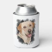 Abstracte labrador kunst blikjeskoeler (Blikje Voorkant)