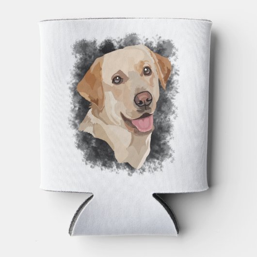 Abstracte labrador kunst blikjeskoeler (Voorkant)