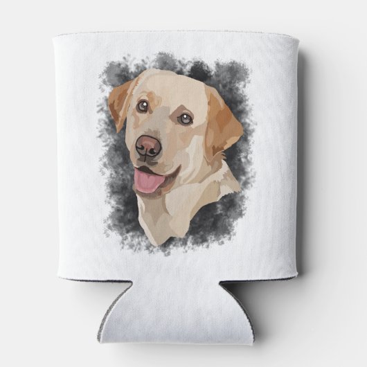 Abstracte labrador kunst blikjeskoeler (Achterkant)