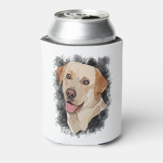 Abstracte labrador kunst blikjeskoeler (Blikje Achterkant)