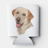 Abstracte labrador kunst blikjeskoeler (Achterkant)