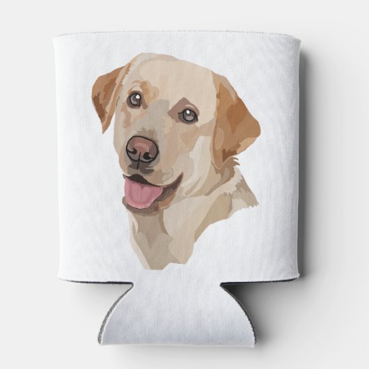 Abstracte labrador kunst blikjeskoeler (Achterkant)