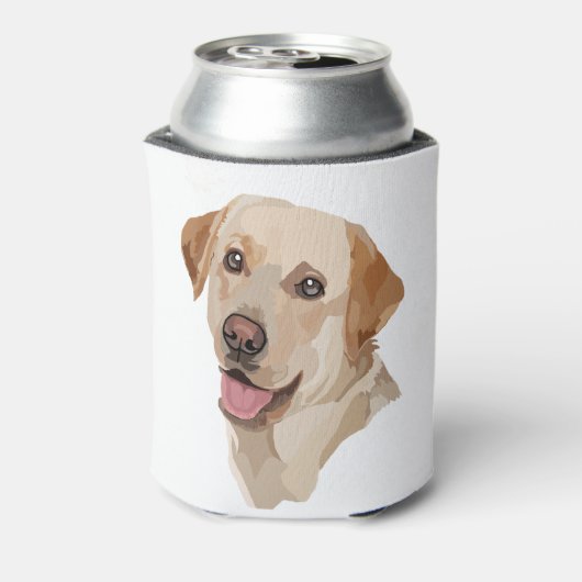 Abstracte labrador kunst blikjeskoeler (Blikje Achterkant)