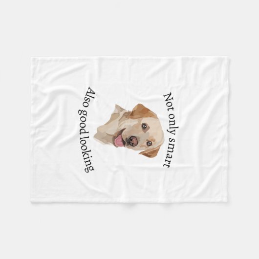 Abstracte labrador kunst fleece deken (Voorkant (Horizontaal))