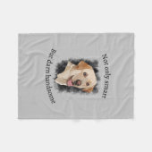 Abstracte labrador kunst fleece deken (Voorkant (Horizontaal))