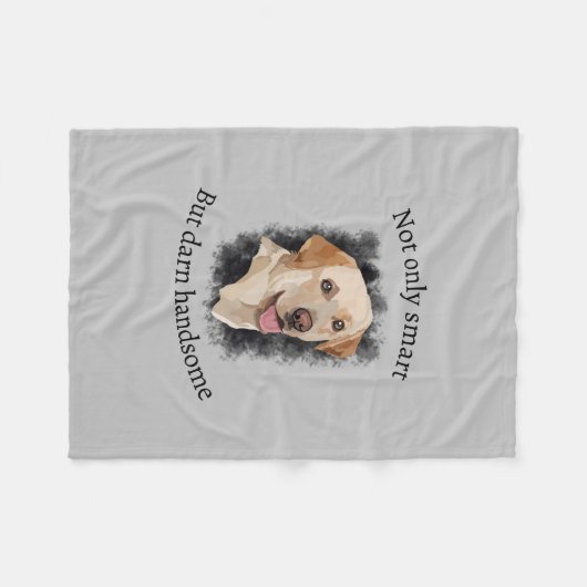 Abstracte labrador kunst fleece deken (Voorkant (Horizontaal))