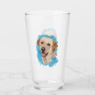 Abstracte labrador kunst glas