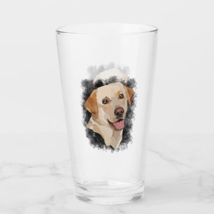 Abstracte labrador kunst glas