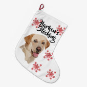 Abstracte labrador kunst grote kerstsok (Voorkant (Hangend))