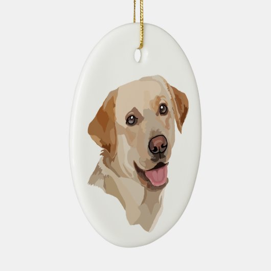 Abstracte labrador kunst keramisch ornament (Rechts)