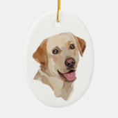 Abstracte labrador kunst keramisch ornament (Voorkant)
