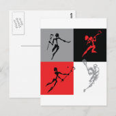 Abstracte lacrosse briefkaart (Voorkant / Achterkant)