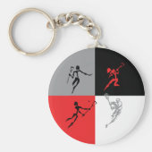Abstracte lacrosse sleutelhanger (Voorkant)