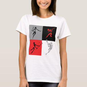 Abstracte lacrosse t-shirt