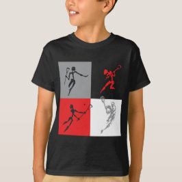 Abstracte lacrosse t-shirt