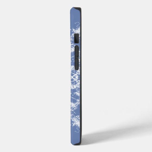 Abstracte Lacy Fractal Snowflake op blauwe achterg Case-Mate iPhone Case (Achterkant / Links)