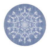 Abstracte Lacy Fractal Snowflake op blauwe achterg Snijplank (Voorkant)